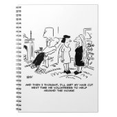 Lange Frisur ohne Haarschnitt oder Haarstyling Notizblock (Vorderseite)