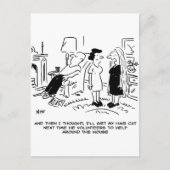 Lange Frisur ohne Haarschnitt oder Haarstyling Postkarte (Vorderseite)