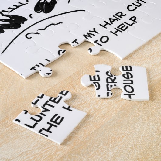 Lange Frisur ohne Haarschnitt oder Haarstyling Puzzle (Seite)