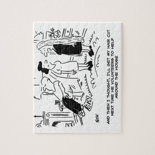 Lange Frisur ohne Haarschnitt oder Haarstyling Puzzle (Vertikal)