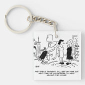 Lange Frisur ohne Haarschnitt oder Haarstyling Schlüsselanhänger (Vorderseite)