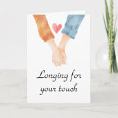 Lange für Ihre Touch Vermisst Sie Karte (Vorderseite)