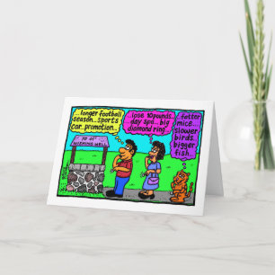 Lange Fußballsaison...Sportwagen...Werbeaktion... Karte