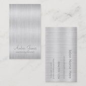 Lange gewellte weißes visitenkarte (Vorne/Hinten)