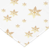 Lange goldene Schneeflocken kurzer Tischläufer (Ecke)