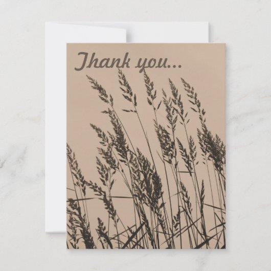 Lange Gras bei Dämmerung Dankeskarte (Vorderseite)