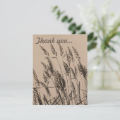 Lange Gras bei Dämmerung Dankeskarte (Stehend Vorderseite)