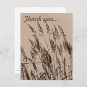 Lange Gras bei Dämmerung Dankeskarte (Vorne/Hinten)