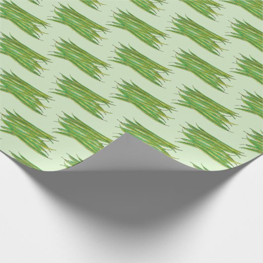 Lange grüne Bohnen Gemüsegarten Veggies Veg Geschenkpapier (Ecke)