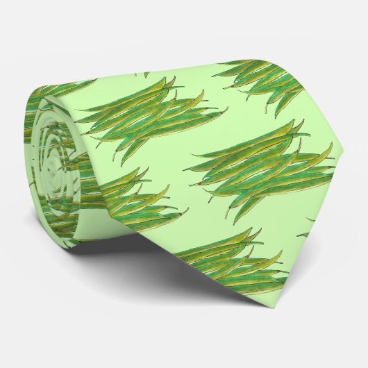 Lange grüne Bohnen Gemüsegarten Veggies Veg Krawatte (Gerollt)