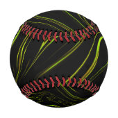 Lange, grüne, weiche Linien auf dunklem Hintergrun Baseball (Vorderseite)