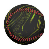 Lange, grüne, weiche Linien auf dunklem Hintergrun Baseball (Vorderseite Links)