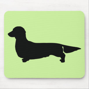 Lange Haar-Dackel Mousepad