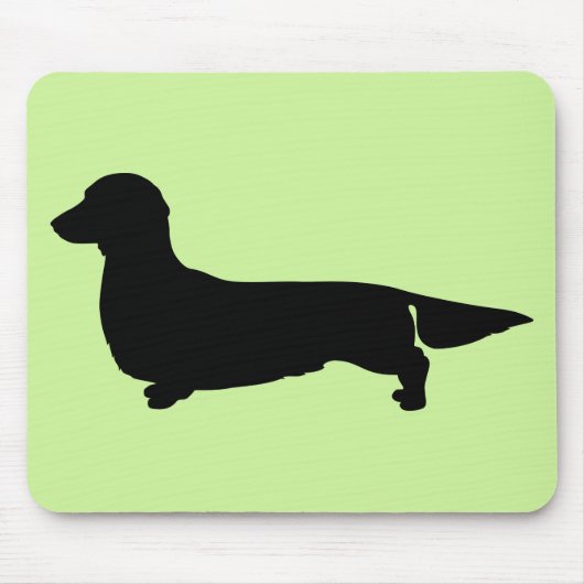 Lange Haar-Dackel Mousepad (Vorne)