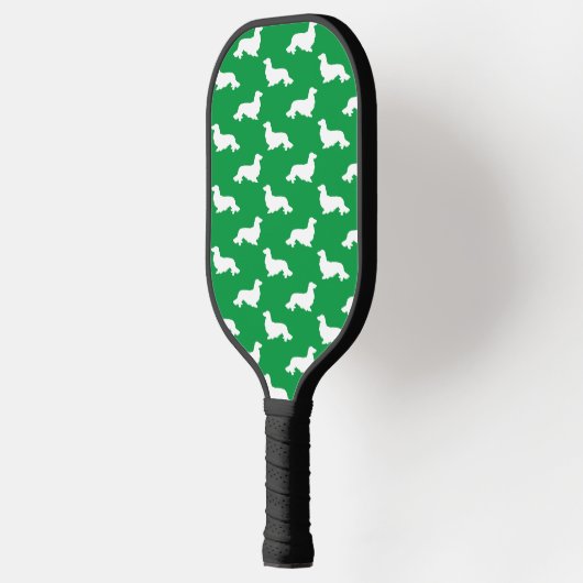 Lange Haare Dackel Love Pickleball Green Pickleball Schläger (Links)