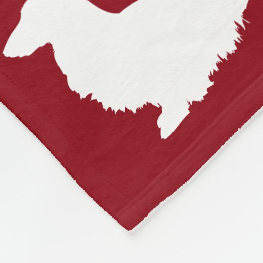 Lange Haare Dackel Personalisiert Blanket Fleecedecke (Ecke)