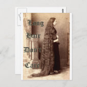 Lange Haare, egal. Postkarte (Vorne/Hinten)