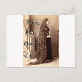 Lange Haare, egal. Postkarte