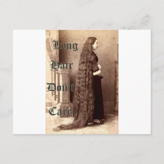 Lange Haare, egal. Postkarte (Vorderseite)