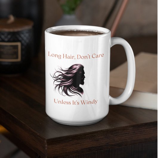 Lange Haare, keine Sorge - es sei denn, es ist win Kaffeetasse