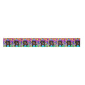 LANGE HAIRED BLACK DACKEL SATINBAND (Vorderseite)