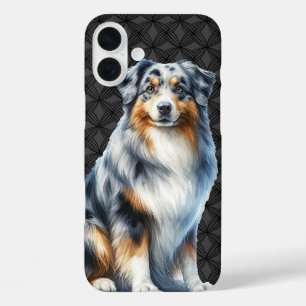 LANGE HAIRED FLUFFY AUSTRALIAN SHEPHERHERDOG iPhone 16 PLUS HÜLLE