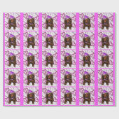 LANGE HAIRED RED DACKEL GESCHENKPAPIER (Flach)