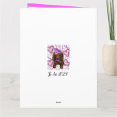 LANGE HAIRED RED DACKEL KARTE (Rückseite)