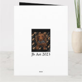 LANGE HAIRED RED DACKEL KARTE (Rückseite)