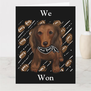 LANGE HAIRED RED DACKEL KARTE