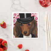 LANGE HAIRED RED DACKEL SERVIETTE (Beispiel)