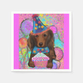 LANGE HAIRED RED DACKEL SERVIETTE (Vorderseite)