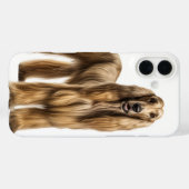 LANGE HAIRED TAN LARGE AFGHAN HOUND DOG Case-Mate iPhone HÜLLE (Rückseite (Horizontal))