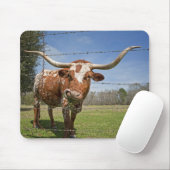 Lange Horn-Kuh-Mausunterlage Mousepad (Mit Mouse)