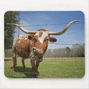 Lange Horn-Kuh-Mausunterlage Mousepad
