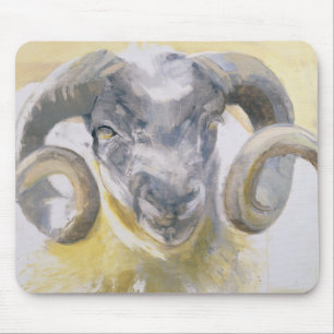 Lange Horn-Schafe 2 Mousepad