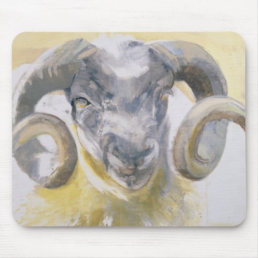 Lange Horn-Schafe 2 Mousepad (Vorne)