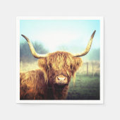 Lange Hornkuh Serviette (Vorderseite)