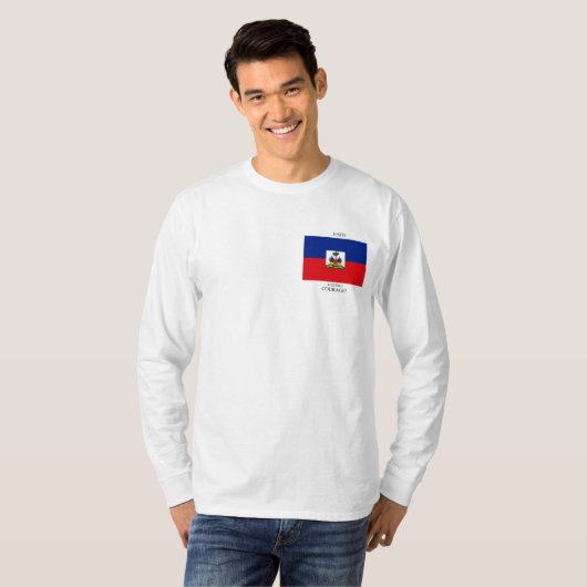 Lange Hülse Haitis vorgekrimpt T-Shirt (Vorne ganz)