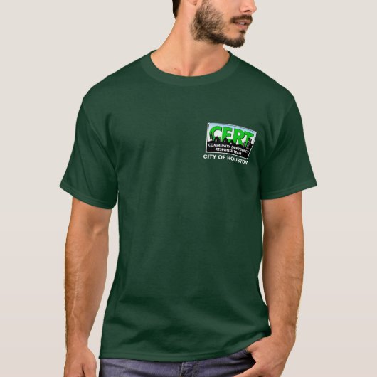 Lange Hülse Houston CERT (Grün) T-Shirt (Vorderseite)
