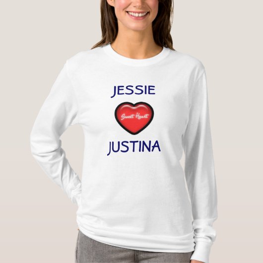 lange Hülse Schatz Kapuzenpullis T-Shirt (Vorderseite)