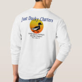 Lange Hülsen-überstürzter Schutz T-Shirt (Rückseite)