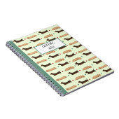 Lange Hunde - Dackeln Grünes Notebook Notizblock (Rechte Seite)