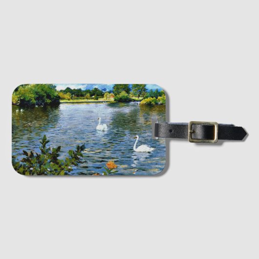 Lange Insel See, schöne Kunst, Gepäckanhänger (Vorderseite (Horizontal))