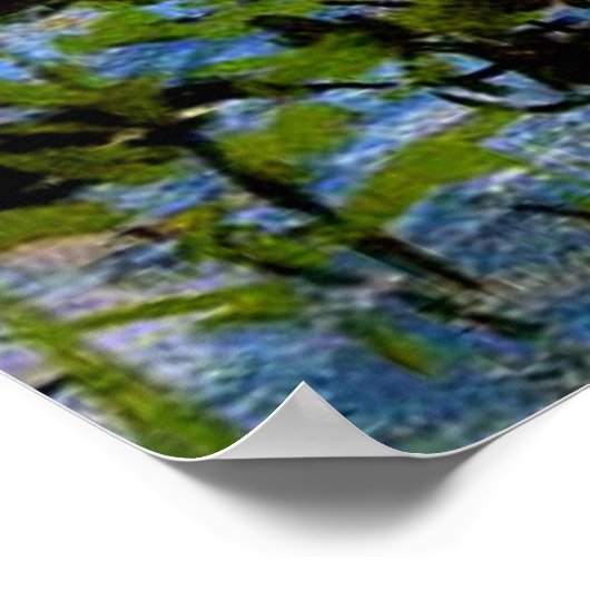 Lange Insel See, schöne Kunst, Poster (Ecke)