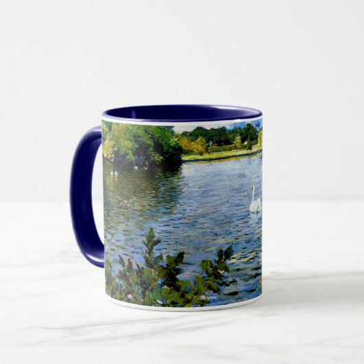 Lange Insel See, schöne Kunst, Tasse (Vorderseite Links)