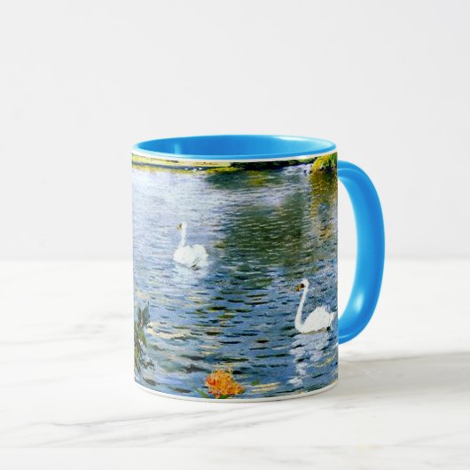 Lange Insel See, schöne Kunst, Tasse (VorderseiteRechts)