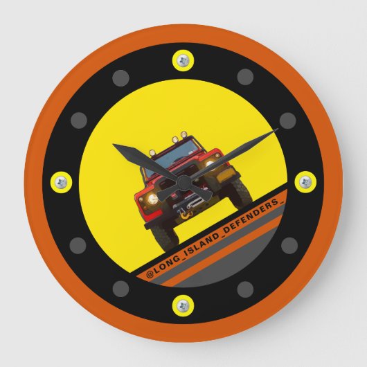 LANGE INSELVERTEIDIGUNGSTRÄGER SCHLIESSEN GROßE WANDUHR (Vorderseite)