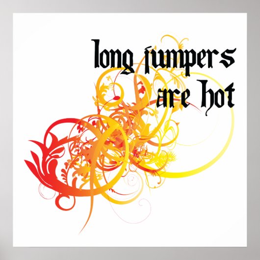 Lange Jumper sind heiß Poster (Vorne)