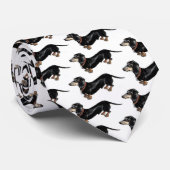 lange Krawatte der Dackel Hunde (Gerollt)